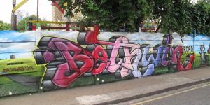 Huge mural for Bethwin Road Adventure Playground